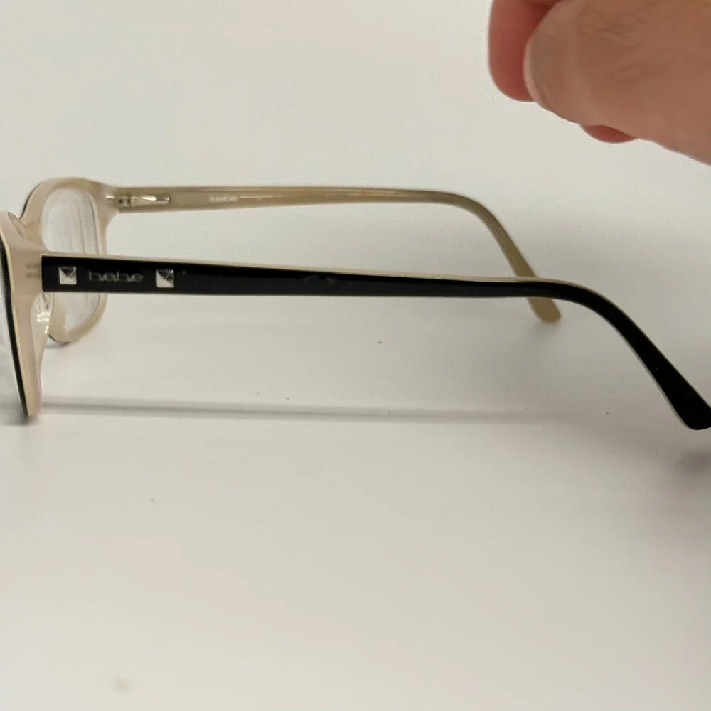 Bebe Join The Club BB5075 Eyeglass Frames Black Tan Studded 50-15-135